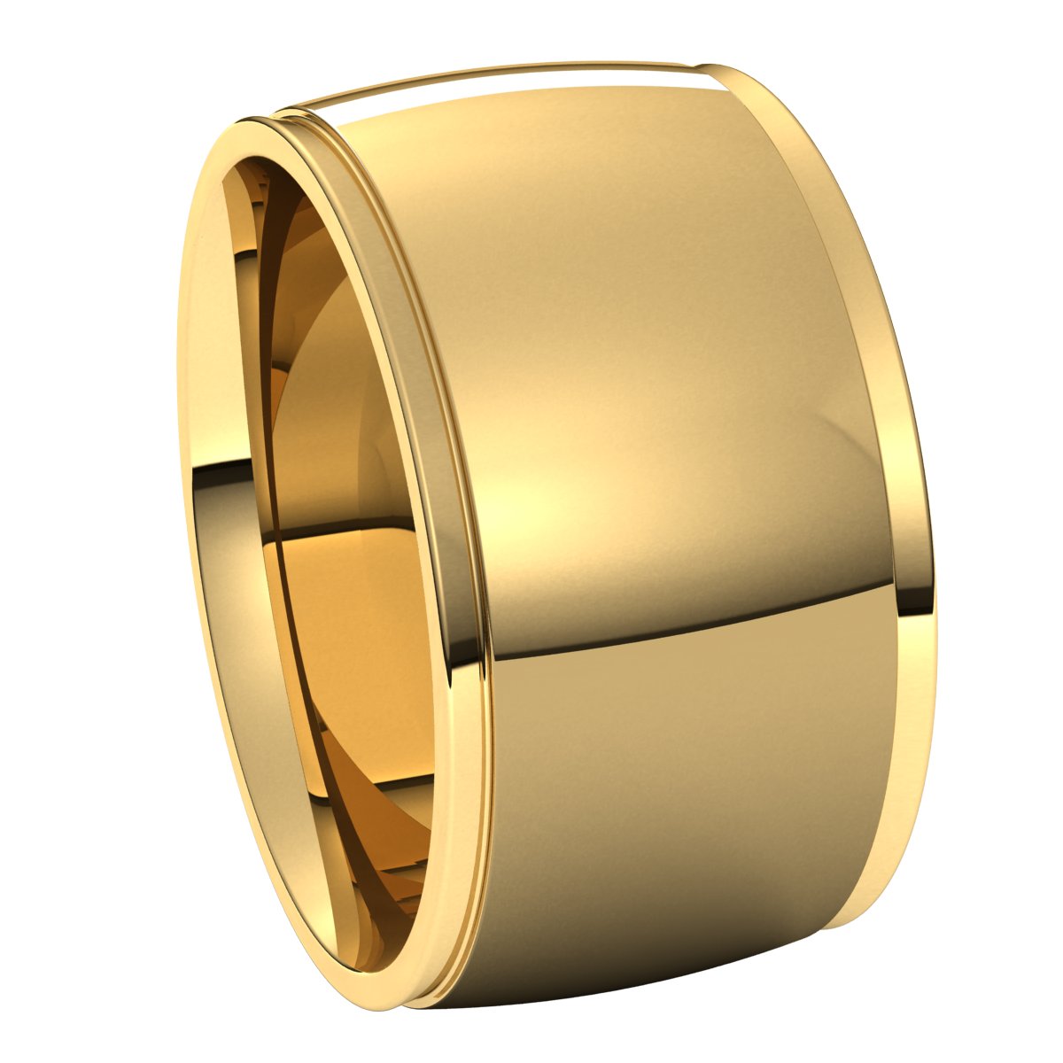 Stepped-Edge Comfort-Fit Half Round Band