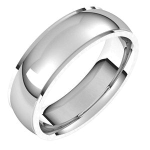 Stepped-Edge Comfort-Fit Half Round Band