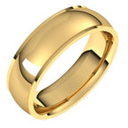 Stepped-Edge Comfort-Fit Half Round Band