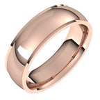 Stepped-Edge Comfort-Fit Half Round Band