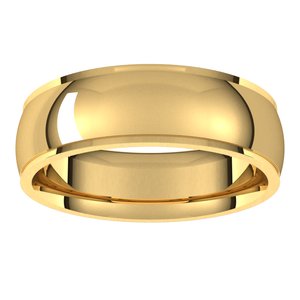 Stepped-Edge Comfort-Fit Half Round Band