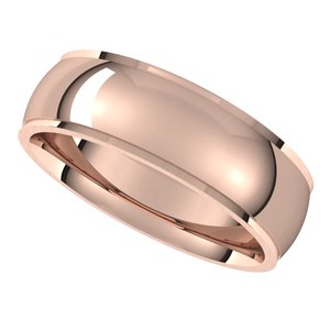 Stepped-Edge Comfort-Fit Half Round Band