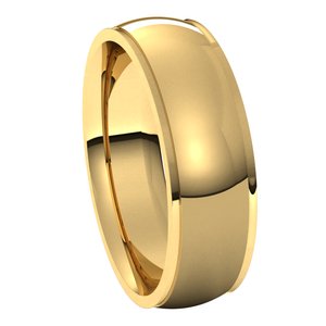 Stepped-Edge Comfort-Fit Half Round Band