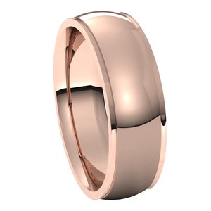 Stepped-Edge Comfort-Fit Half Round Band