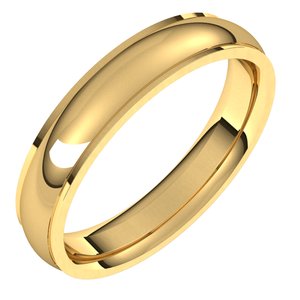 Stepped-Edge Comfort-Fit Half Round Band