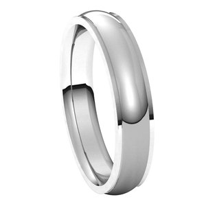 Stepped-Edge Comfort-Fit Half Round Band
