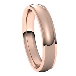 Stepped-Edge Comfort-Fit Half Round Band