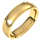 Stepped-Edge Comfort-Fit Half Round Band