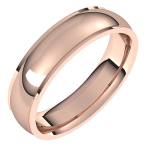 Stepped-Edge Comfort-Fit Half Round Band