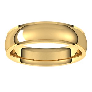 Stepped-Edge Comfort-Fit Half Round Band