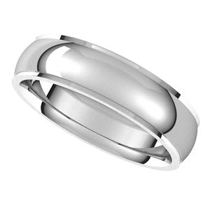Stepped-Edge Comfort-Fit Half Round Band