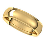 Stepped-Edge Comfort-Fit Half Round Band