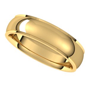 Stepped-Edge Comfort-Fit Half Round Band