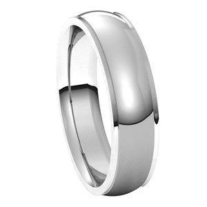 Stepped-Edge Comfort-Fit Half Round Band