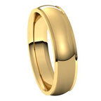 Stepped-Edge Comfort-Fit Half Round Band