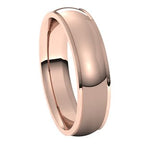 Stepped-Edge Comfort-Fit Half Round Band