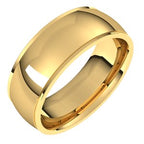 Stepped-Edge Comfort-Fit Half Round Band
