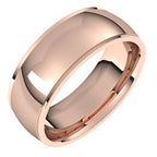 Stepped-Edge Comfort-Fit Half Round Band