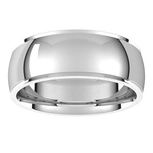 Stepped-Edge Comfort-Fit Half Round Band