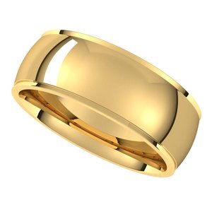 Stepped-Edge Comfort-Fit Half Round Band