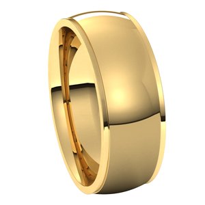 Stepped-Edge Comfort-Fit Half Round Band