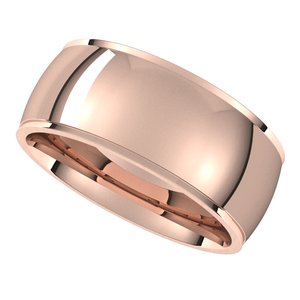 Stepped-Edge Comfort-Fit Half Round Band