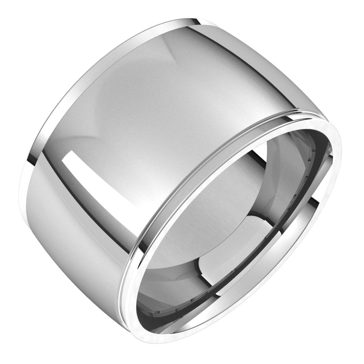 Stepped-Edge Comfort-Fit Half Round Band