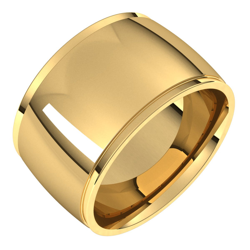 Stepped-Edge Comfort-Fit Half Round Band