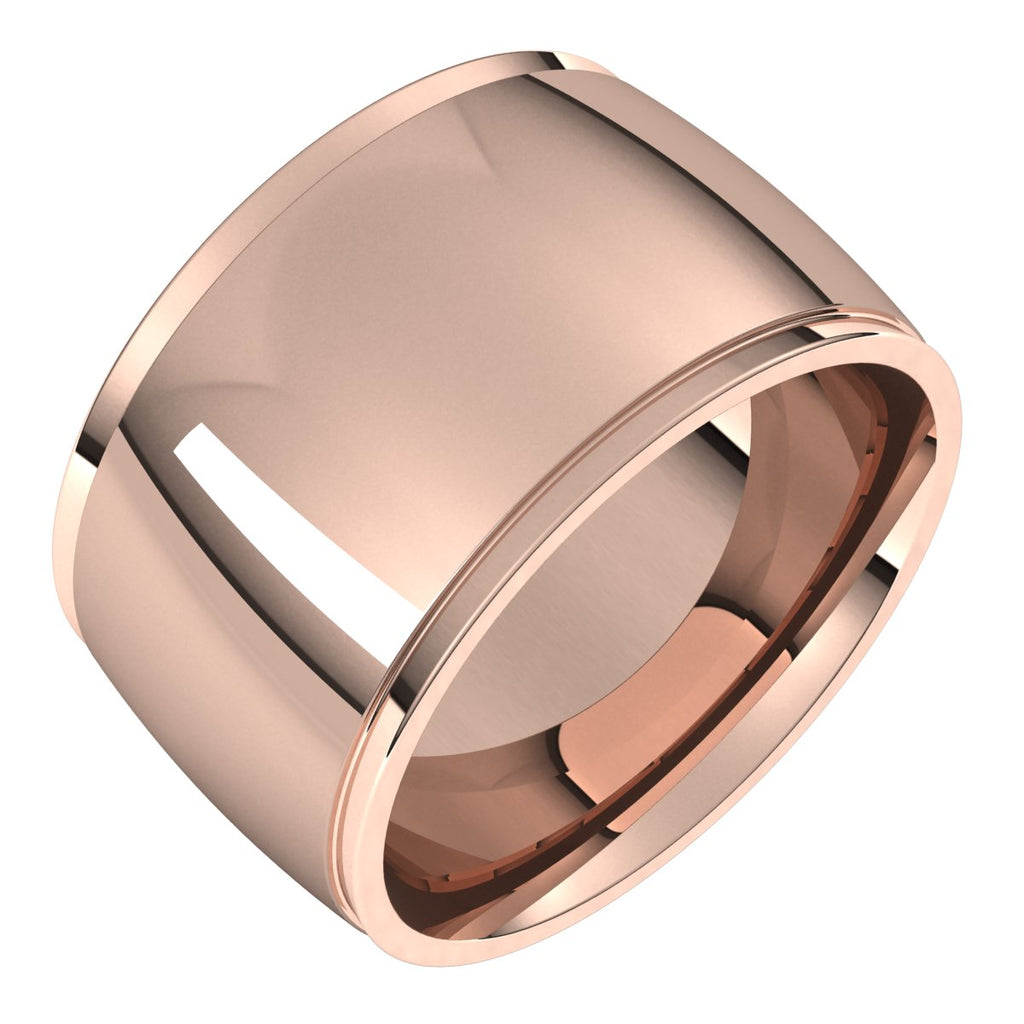 Stepped-Edge Comfort-Fit Half Round Band