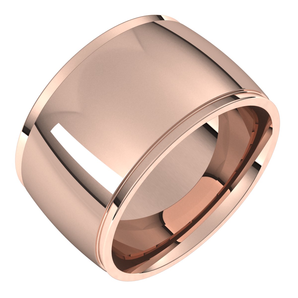 Stepped-Edge Comfort-Fit Half Round Band