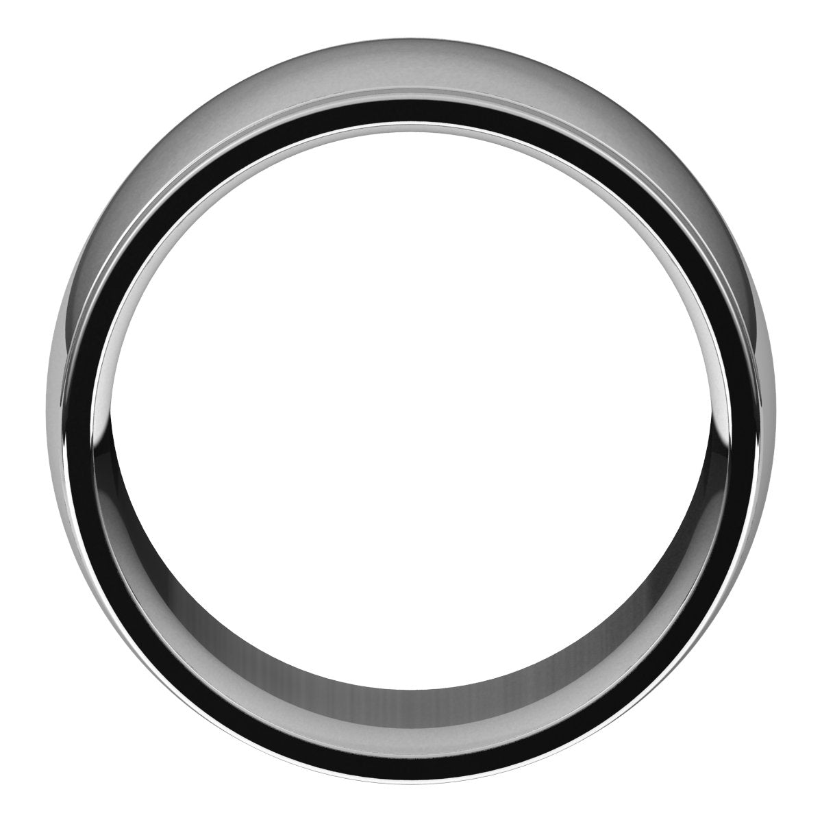 Stepped-Edge Comfort-Fit Half Round Band