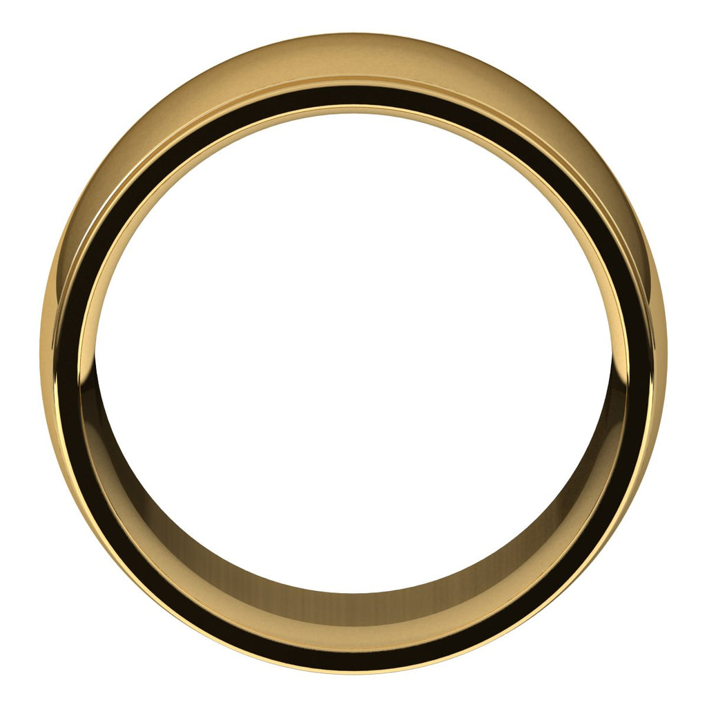 Stepped-Edge Comfort-Fit Half Round Band
