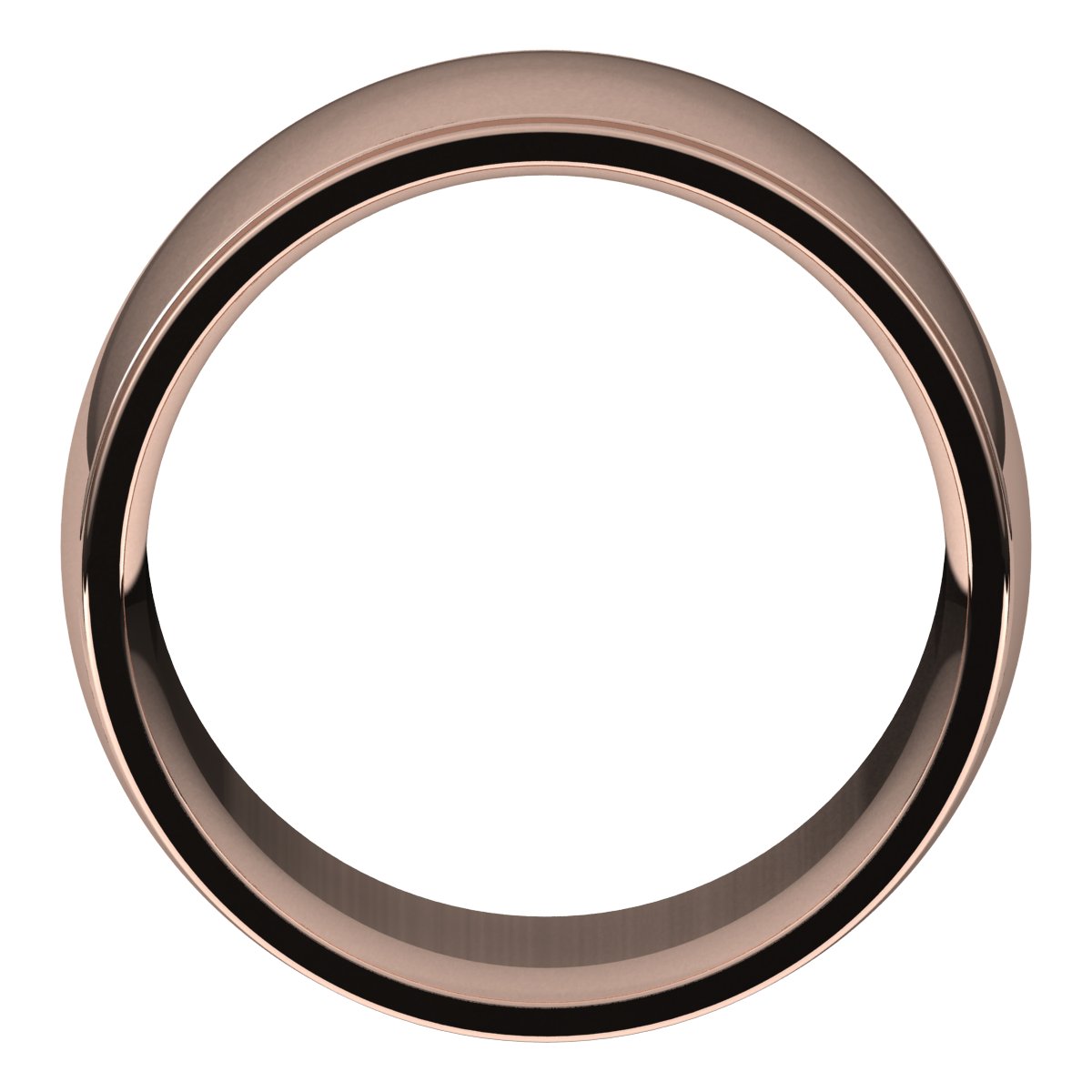 Stepped-Edge Comfort-Fit Half Round Band