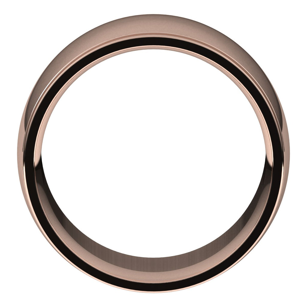 Stepped-Edge Comfort-Fit Half Round Band