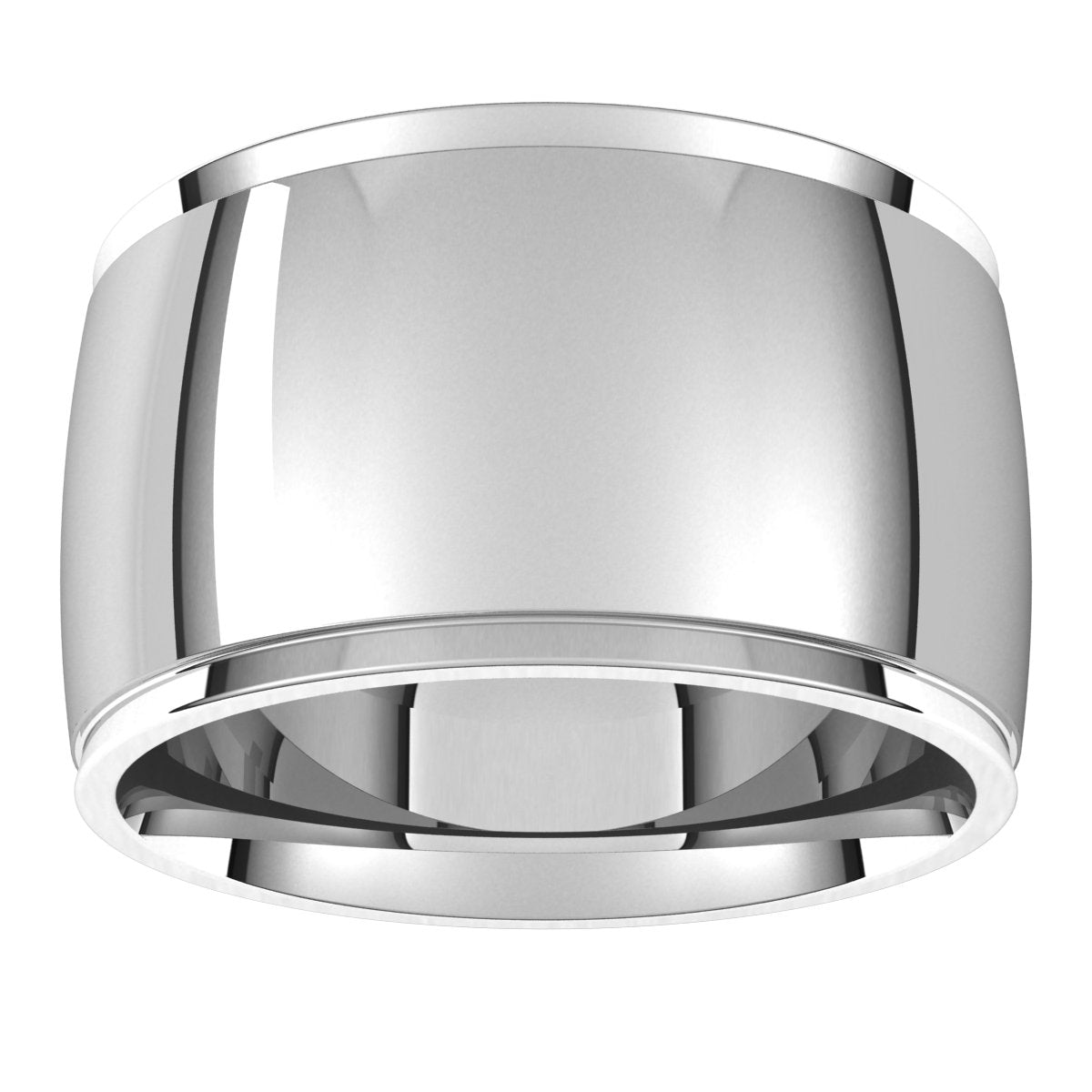 Stepped-Edge Comfort-Fit Half Round Band