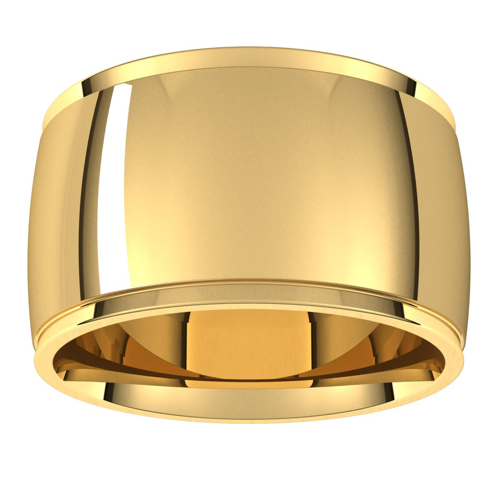 Stepped-Edge Comfort-Fit Half Round Band
