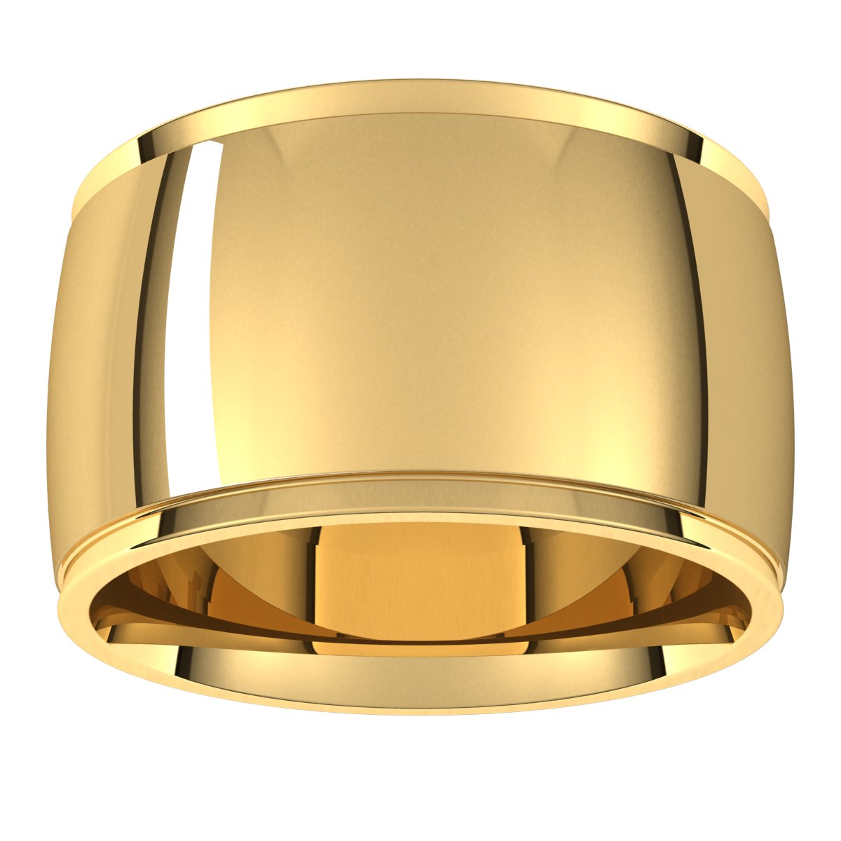 Stepped-Edge Comfort-Fit Half Round Band