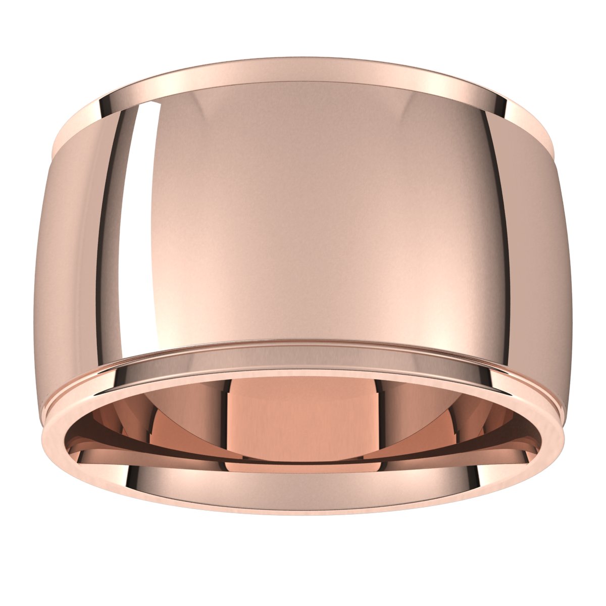 Stepped-Edge Comfort-Fit Half Round Band
