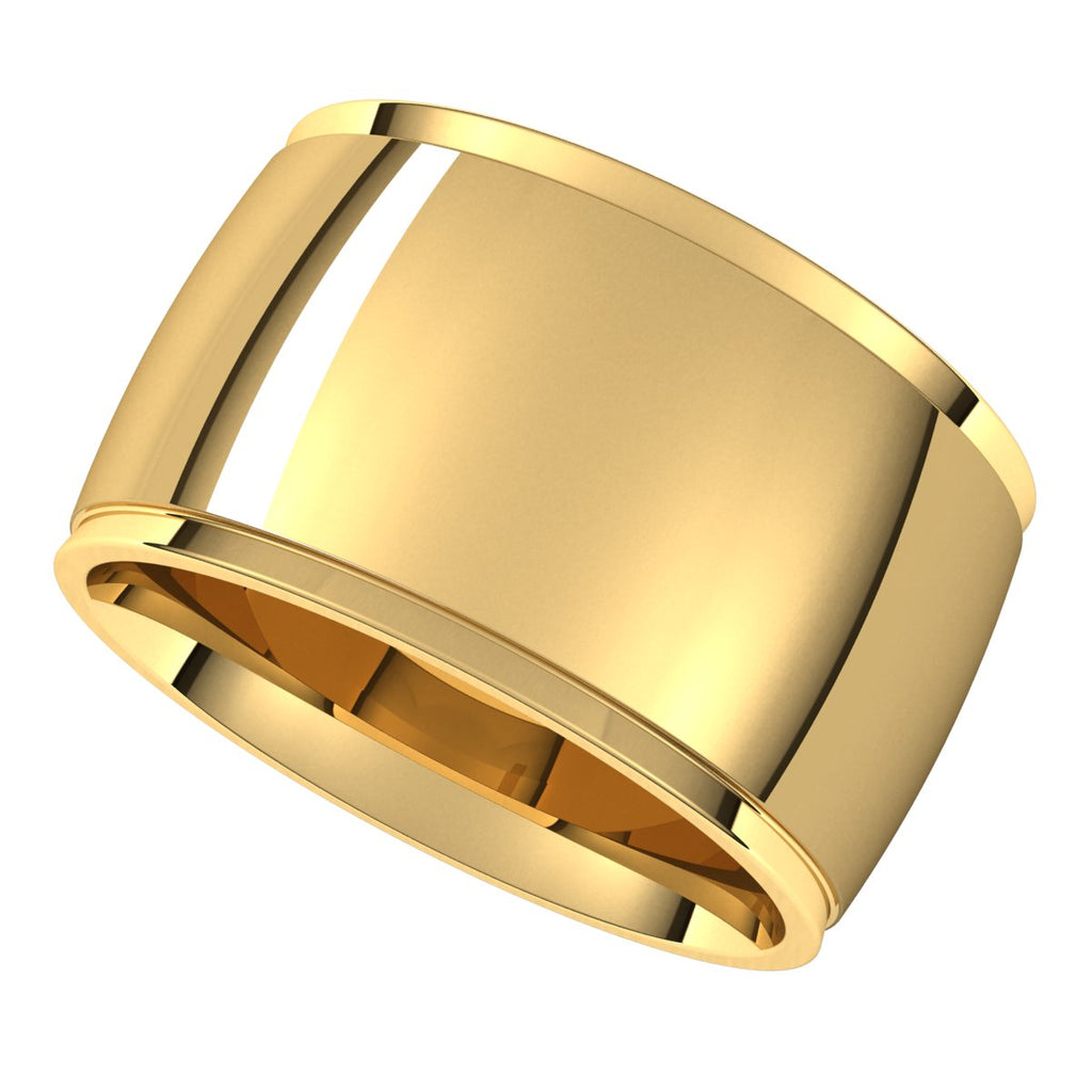 Stepped-Edge Comfort-Fit Half Round Band