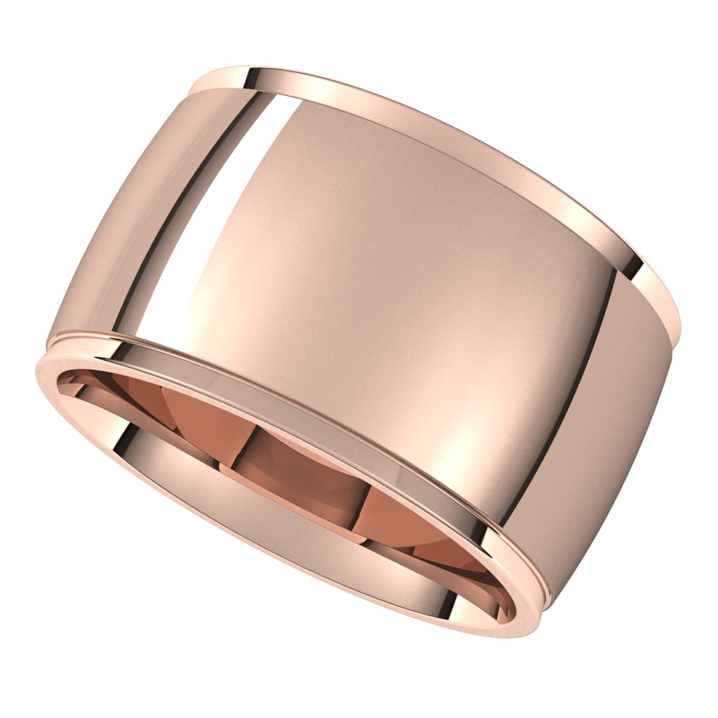 Stepped-Edge Comfort-Fit Half Round Band