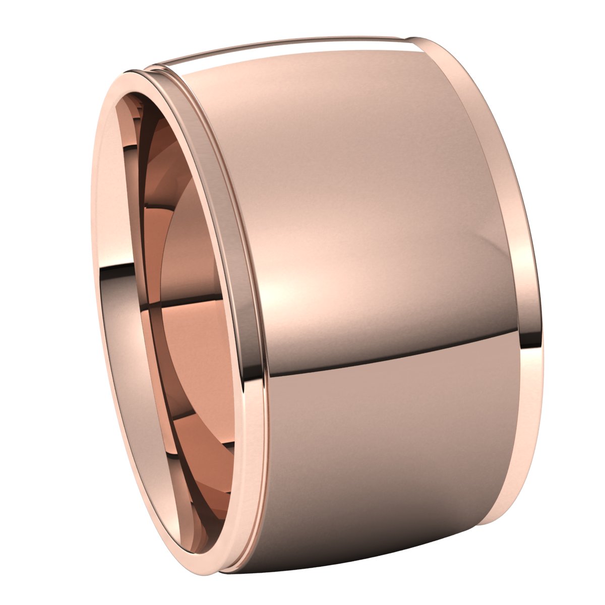 Stepped-Edge Comfort-Fit Half Round Band