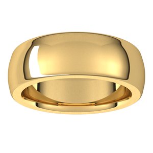 Heavyweight Comfort-Fit Half Round Band