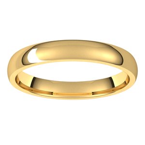 Lightweight Comfort-Fit Half Round Band