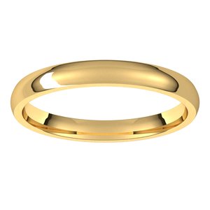 Lightweight Comfort-Fit Half Round Band