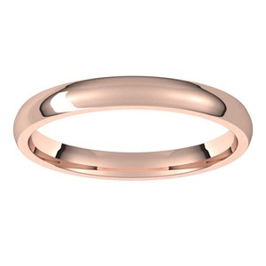 Lightweight Comfort-Fit Half Round Band
