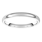 Lightweight Comfort-Fit Half Round Band