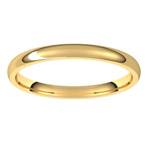 Lightweight Comfort-Fit Half Round Band