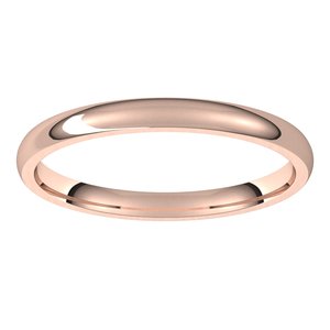 Lightweight Comfort-Fit Half Round Band