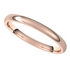 Lightweight Comfort-Fit Half Round Band