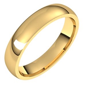 Lightweight Comfort-Fit Half Round Band